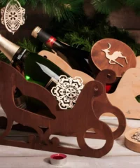 Sleigh wine holder