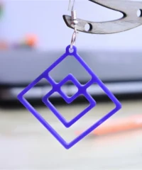 Square drop earrings