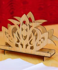 Tabletop standing napkin holder template 3mm