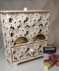 Tea bag dispenser cabinet