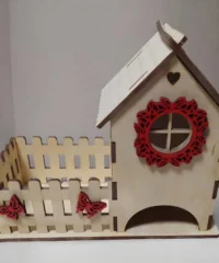 Tea house candy box with butterflies