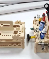 Unique Wooden Tool Box Organizer with Handle