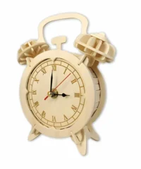 Wood vintage alarm clock for table