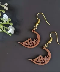 Wooden c shape wooden earring design wood jewelry template