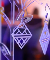 Wooden earring design acrylic earring jewelry template