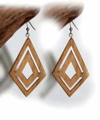 Wooden earring design women jewelry template