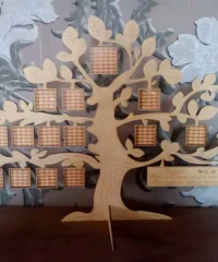 Wooden family tree photo frame
