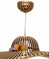 Wooden fantasy chandelier