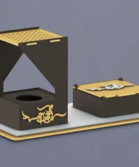 Wooden incense burner