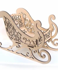 Wooden santa sleigh christmas decorations