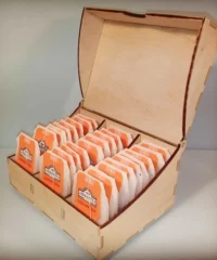 Wooden tea bag storage box