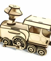Wooden toy train locomotive