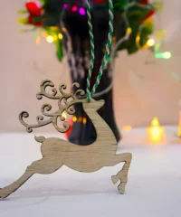 christmas reindeer ornament laser cut free ve