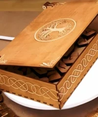 wooden storage box engraved with celtic tree of life laser cut free ve