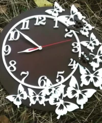 Butterflies wall clock for living room decor
