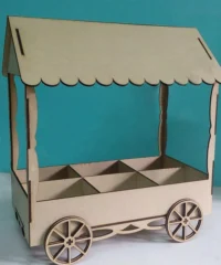 Candy trolley dessert cart with 6 compartments