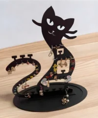 Cat necklace earring jewelry holder