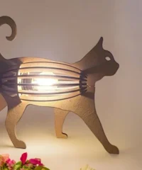 Cat shaped wooden tab
