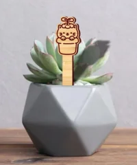 Cat wooden garden markers