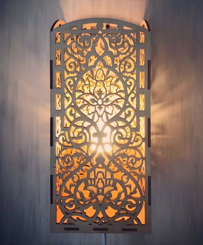 Floral pattern wall mounted night light