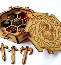 Hexagon dice box