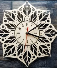 Lotus flower mandala wall clock