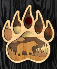 Multilayer Bear Paw Ornament