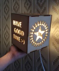 Personalized wooden led
