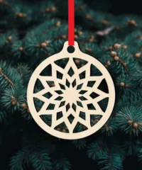 Snowflake Ball Christmas C0000001 file cdr and dxf pdf free vector download for Laser cut