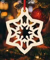 Wood Snowflake Christmas Ornament