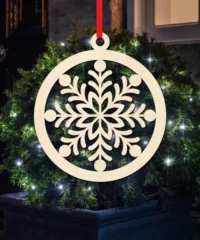 Wooden Christmas Ball Ornament