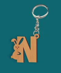 Easter Letter N Keychain