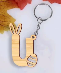 Easter Letter U Keychain