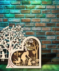 Mom tree hearts lamp