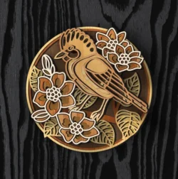 Multilayer Bird And Flower