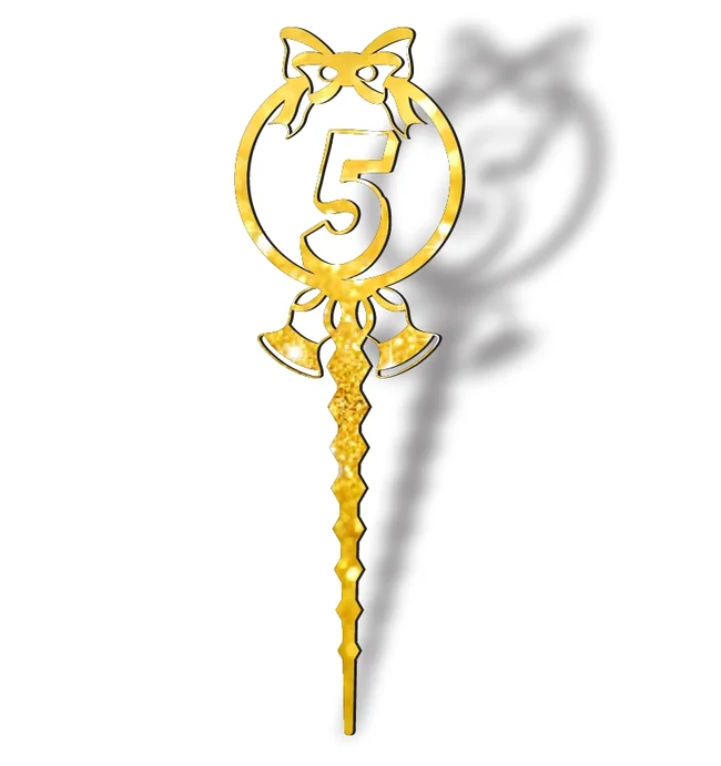 Number 5 Cake Topper
