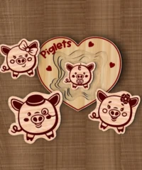 Piglets Animals Counting Puzzle