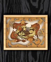 3D Underwater Sea Shadow Box