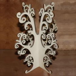 3D wooden earring tree stand