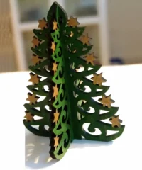 3d wooden xmas tree