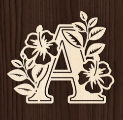 Alphabet A And Flower Alphabet A And Flower