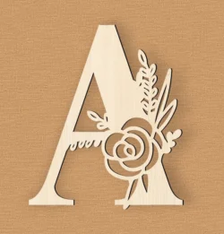 Alphabet A And Flower Alphabet A And Flower
