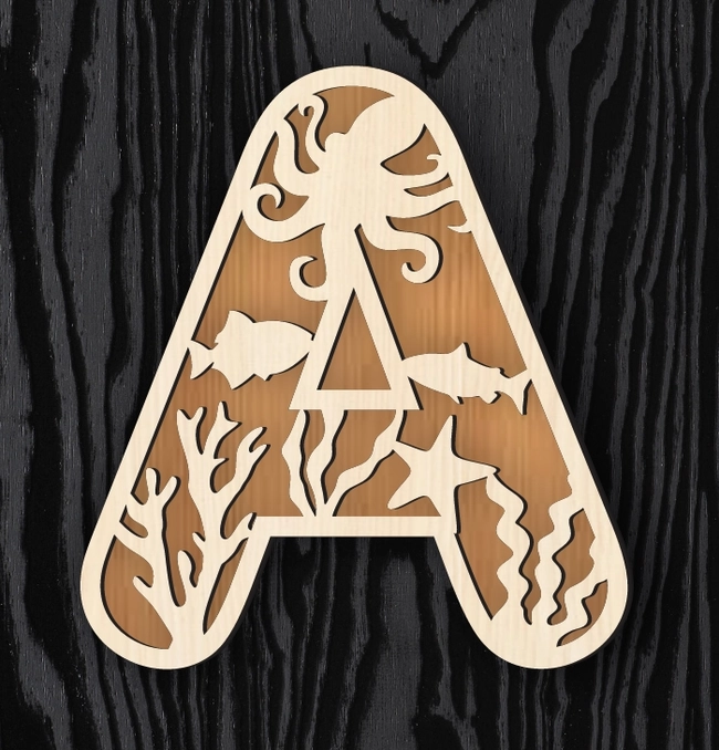 Alphabet A Underwater