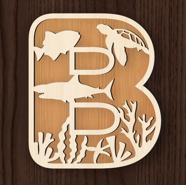 Alphabet B Underwater