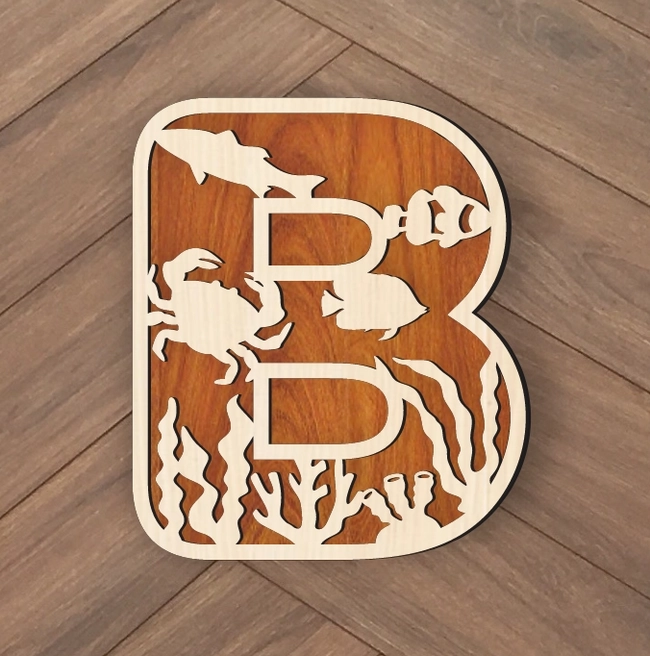 Alphabet B Underwater