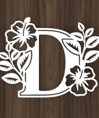 Alphabet D And Flower