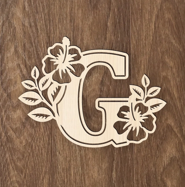 Alphabet G And Flower