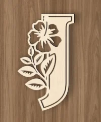 Alphabet J And Flower
