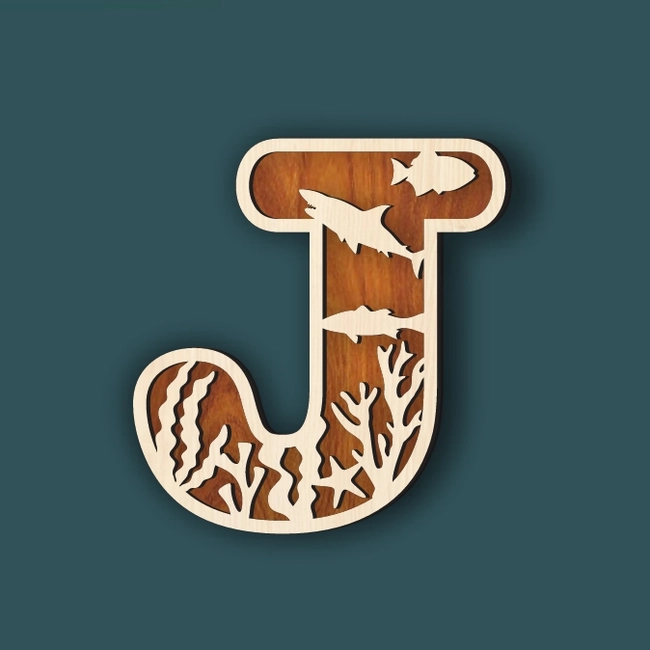 Alphabet J Underwater