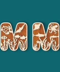 Alphabet M Underwater